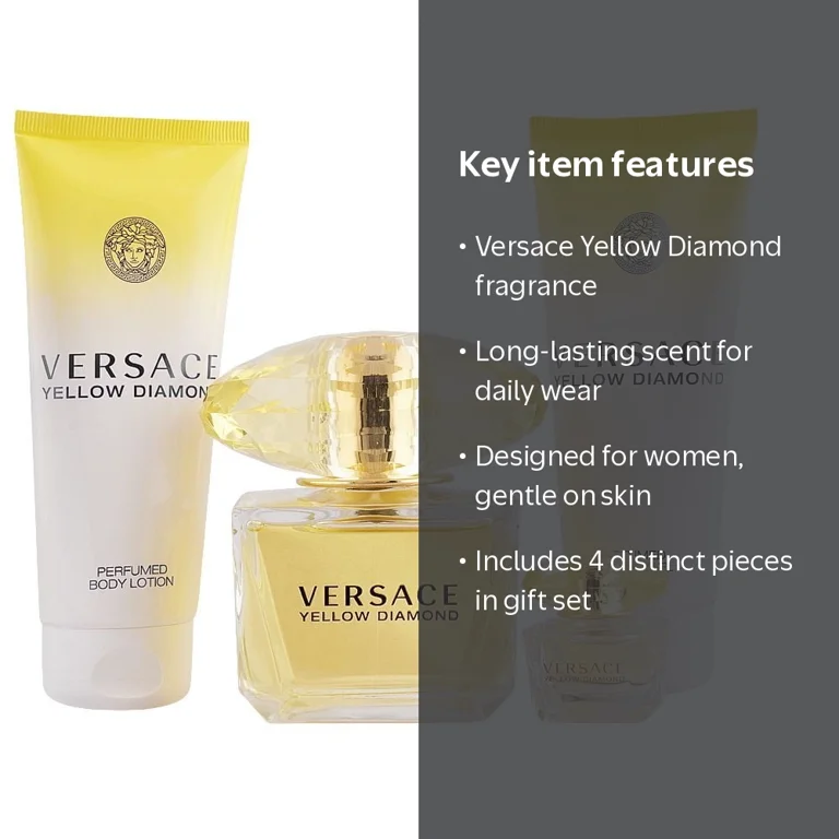 Versace Yellow Diamond, 4 Piece Gift Set for Women - Walmart.com
