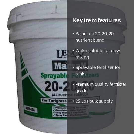 Lesco 20-20-20 Turf and Ornamentals Spray Fertilizer, 25 lbs