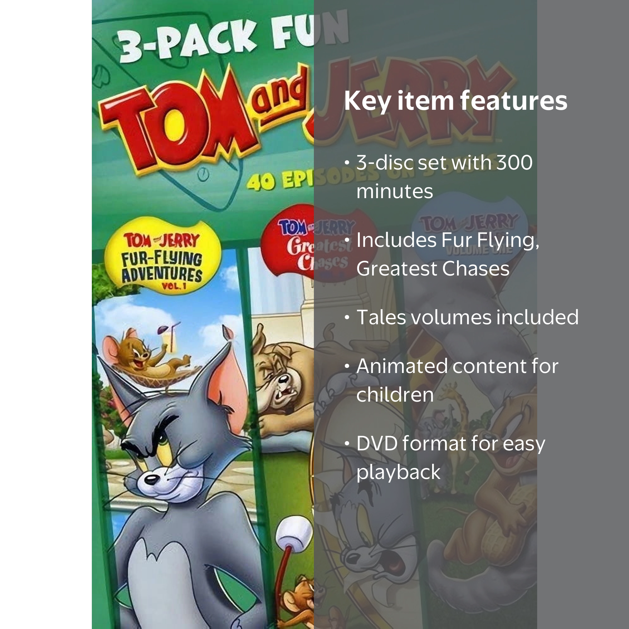 Tom and Jerry Fun Pack (3-Pack) (Fur Flying Adventures V1/Greatest