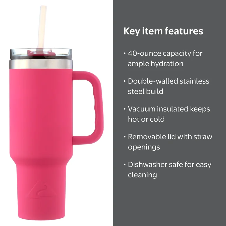 Ozark Trail 40 oz Vacuum-Insulated Stainless Steel Tumbler with