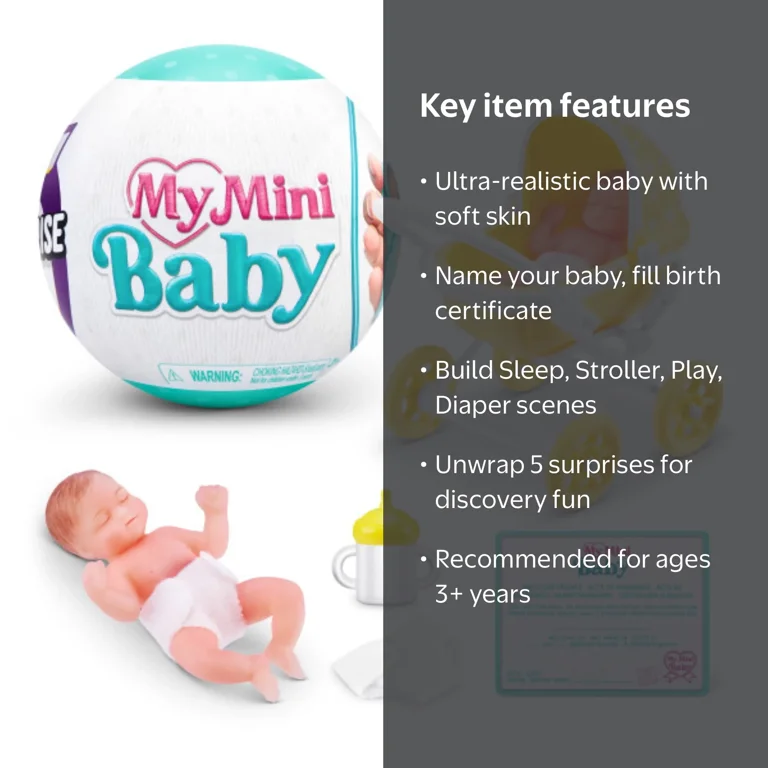 5 Surprise My Mini Baby Series 1 for Toddlers, Ages 4 and Up