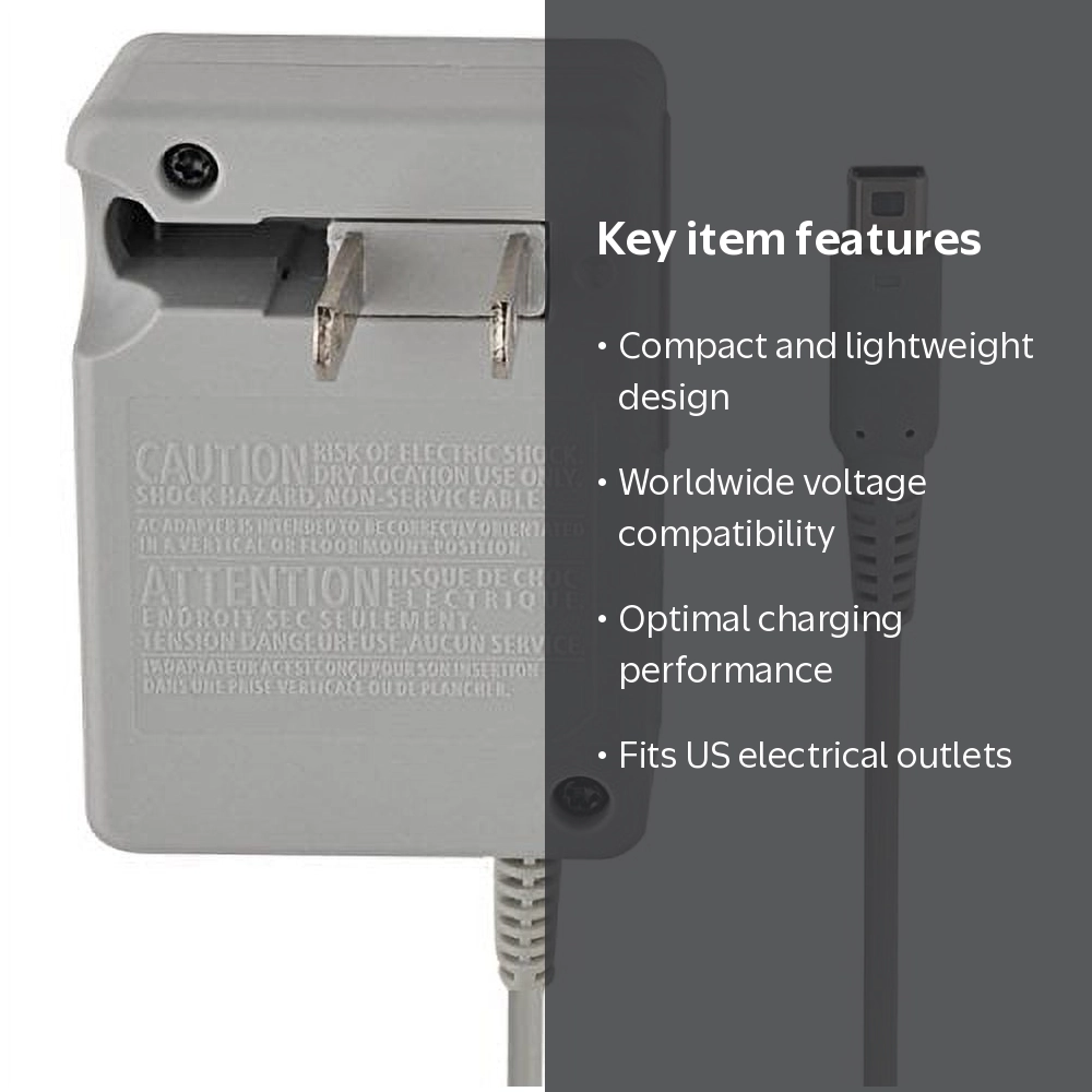 CommonByte AC Adapter Charger, White, for Nintendo 2DS, DSi, 3DS