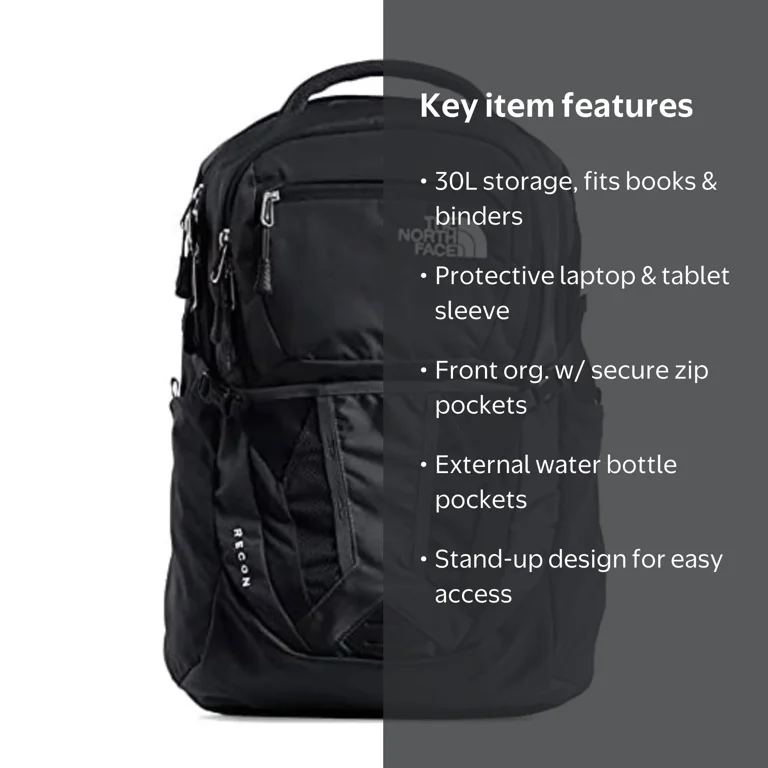 THE NORTH FACE リュック30L The North Face Recon Backpack 30L Unisex School Laptop Bag with
