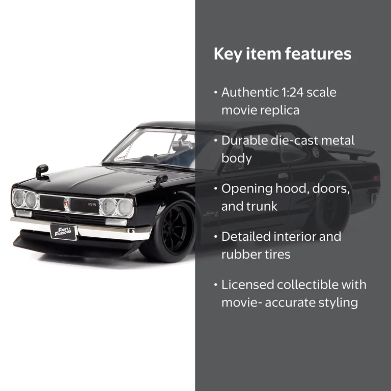 1/24スケールスカイライン GTR 2000 Jada Toys The Fast & the Furious 1:24 Scale Brian's Nissan Skyline