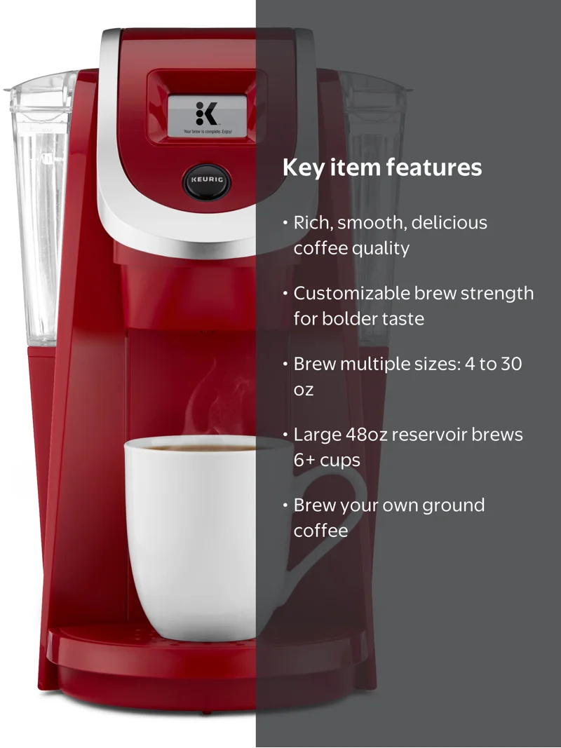 Keurig K250 Single Serve Imperial Red K-Cup Pod Coffee Maker