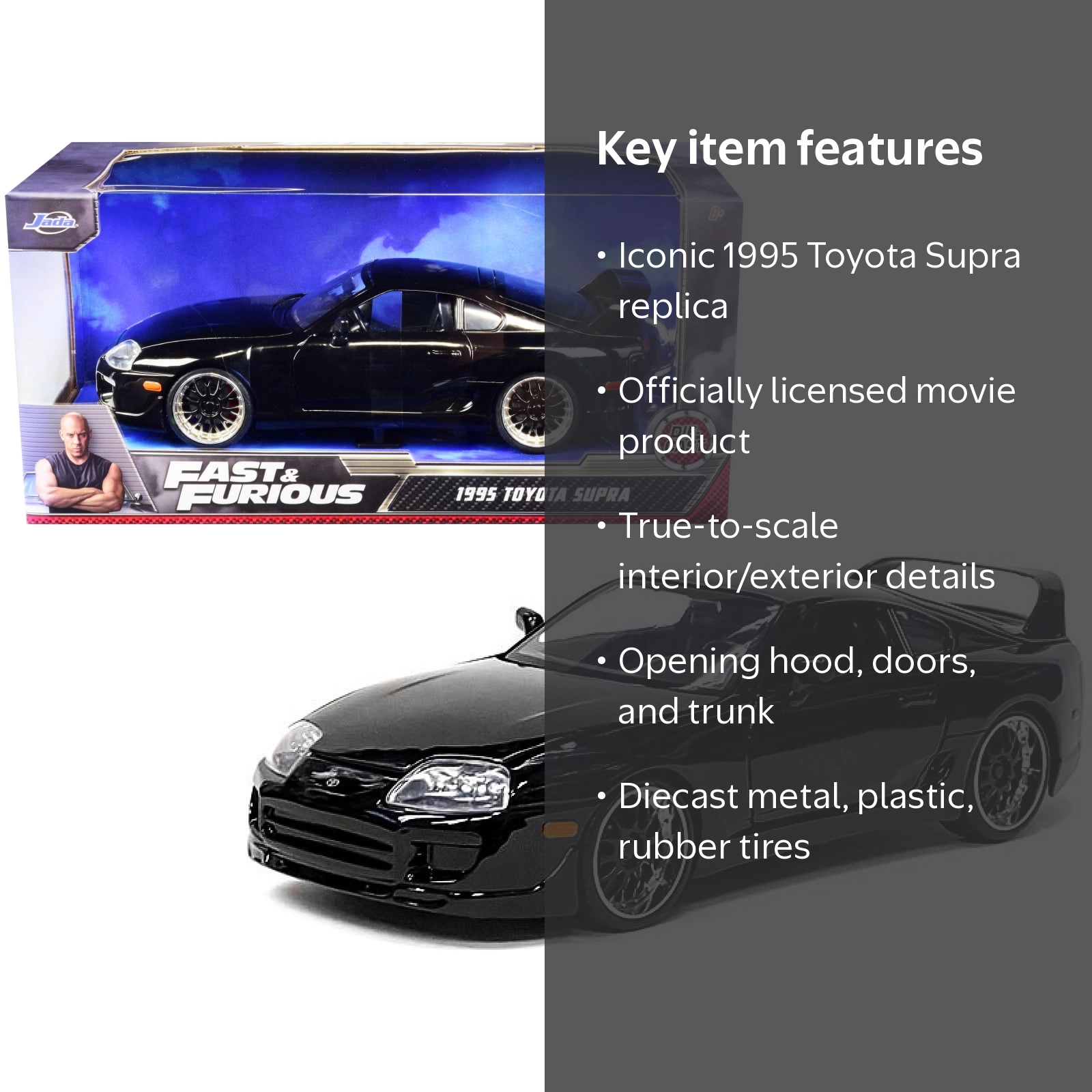 Jada 1995 Toyota Supra: Fast & Furious Diecast Collectible - 1/24