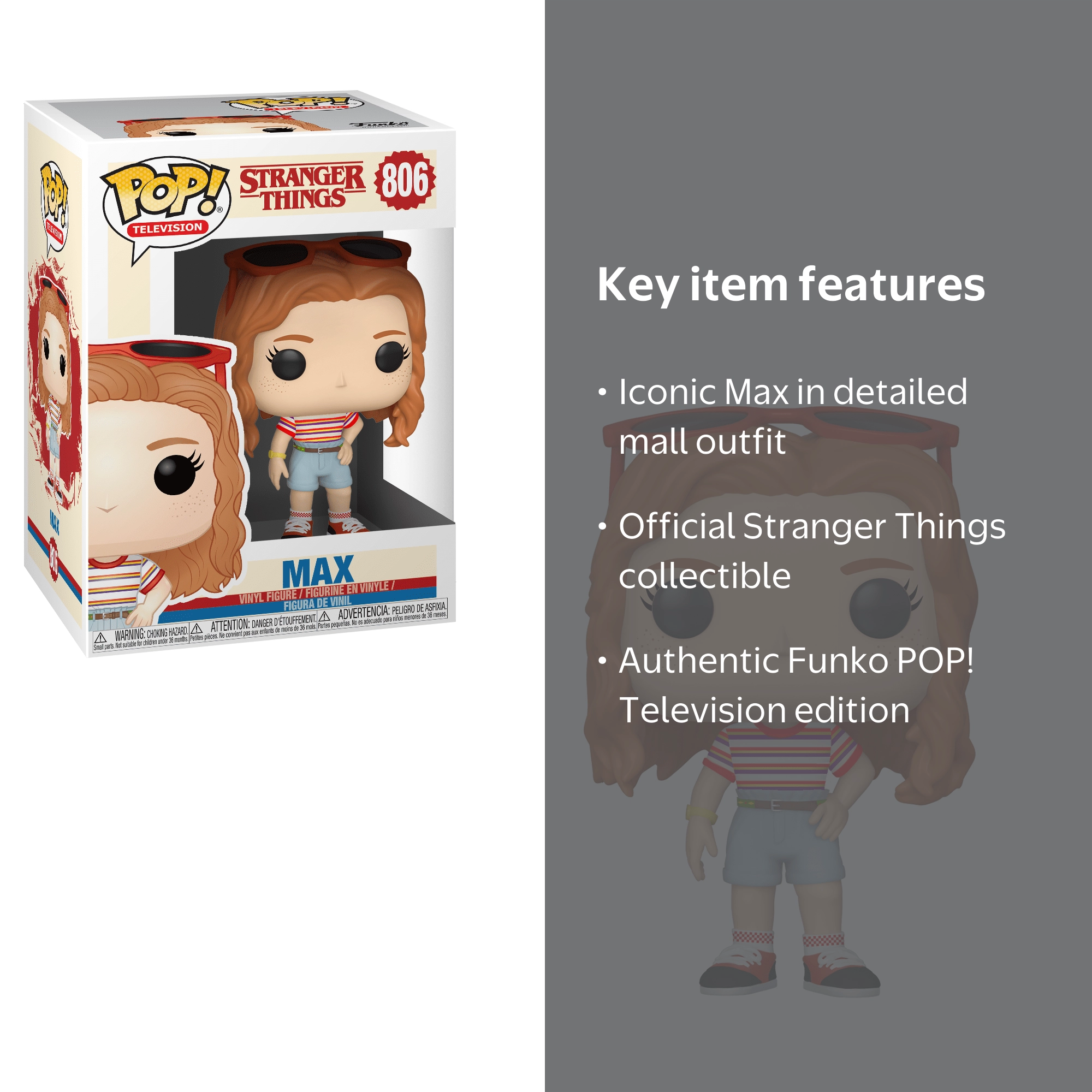 Funko POP! 4 Inches Tall Vinyl Figure - Stranger Things Max in