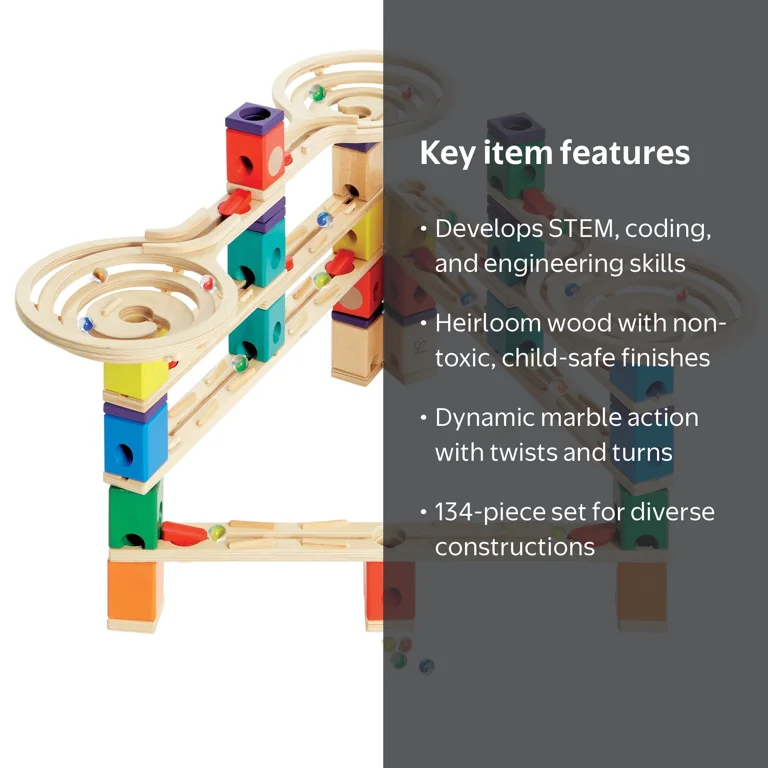 Hape Quadrilla Wooden Marble Run DIY Construction: Vertigo - 134