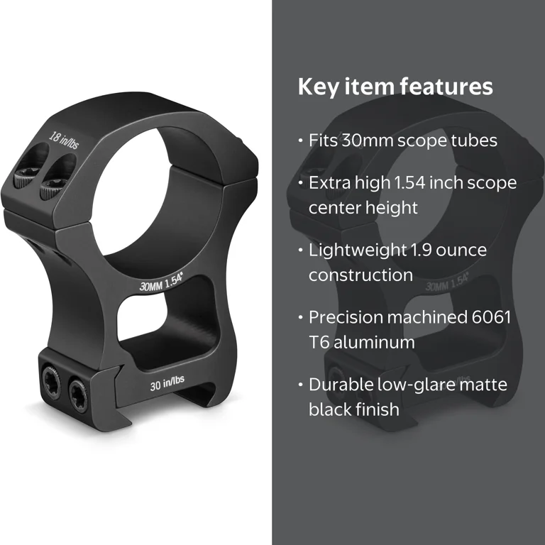 トイガン Vortex PRO Riflescope Rings 30mm Vortex Pro Series 30mm Rifle Scope Rings, Extra High Height