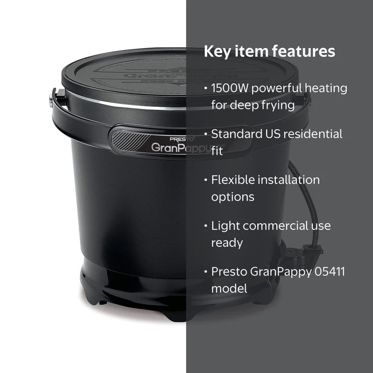 Presto, Electric Deep Fryer, 1500 Watts, Non-Stick, 6-cup Capacity