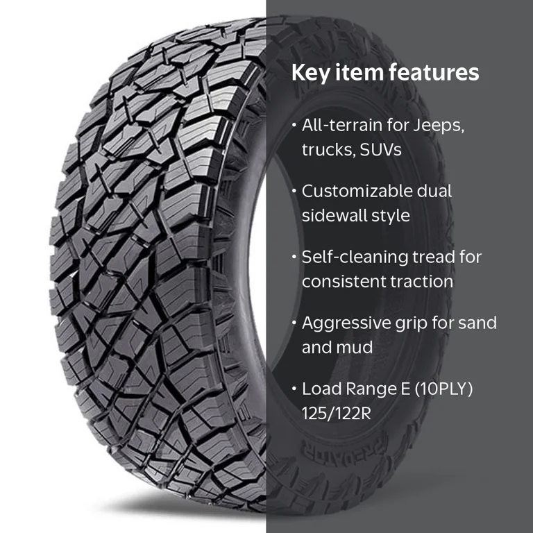 Predator New Mutant X-AT All Terrain LT285/65R18 125/122R E Light Predator New Mutant X-AT All Terrain LT285/65R18 125/122R E Light
