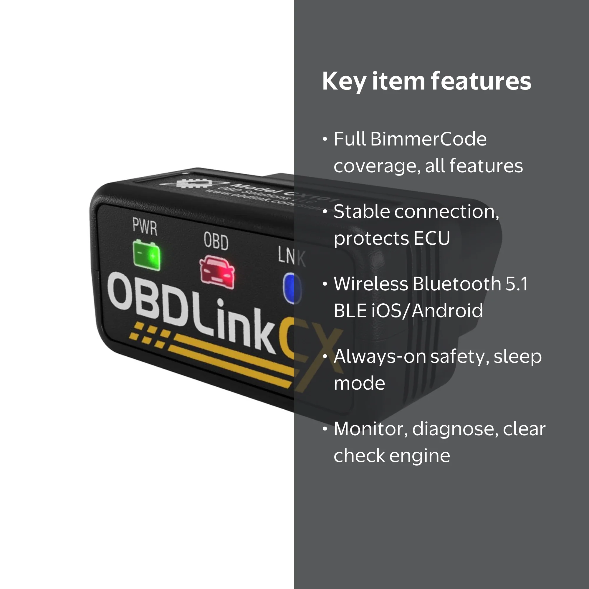 OBDLink CX - Designed For Bimmercode Bluetooth 5.1 BLE OBD2