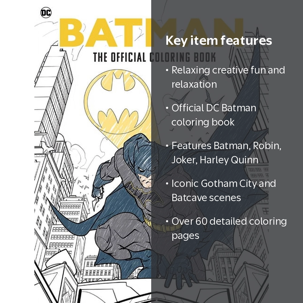 Insight Editions, Batman Coloring Book, 64 pages, Official DC
