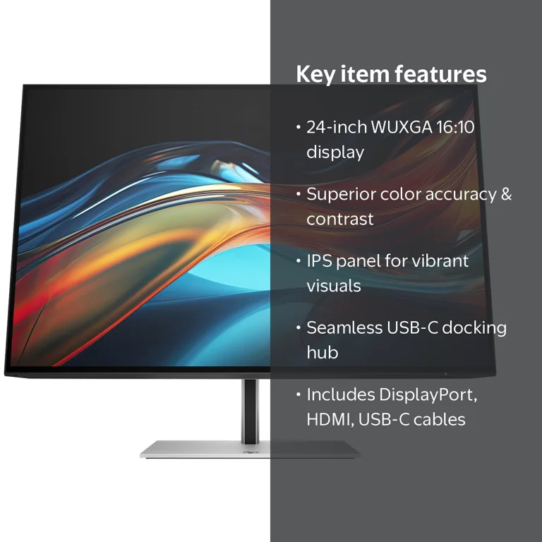 HP Series 7 Pro 24 inch WUXGA USB-C Monitor - 724pu 24