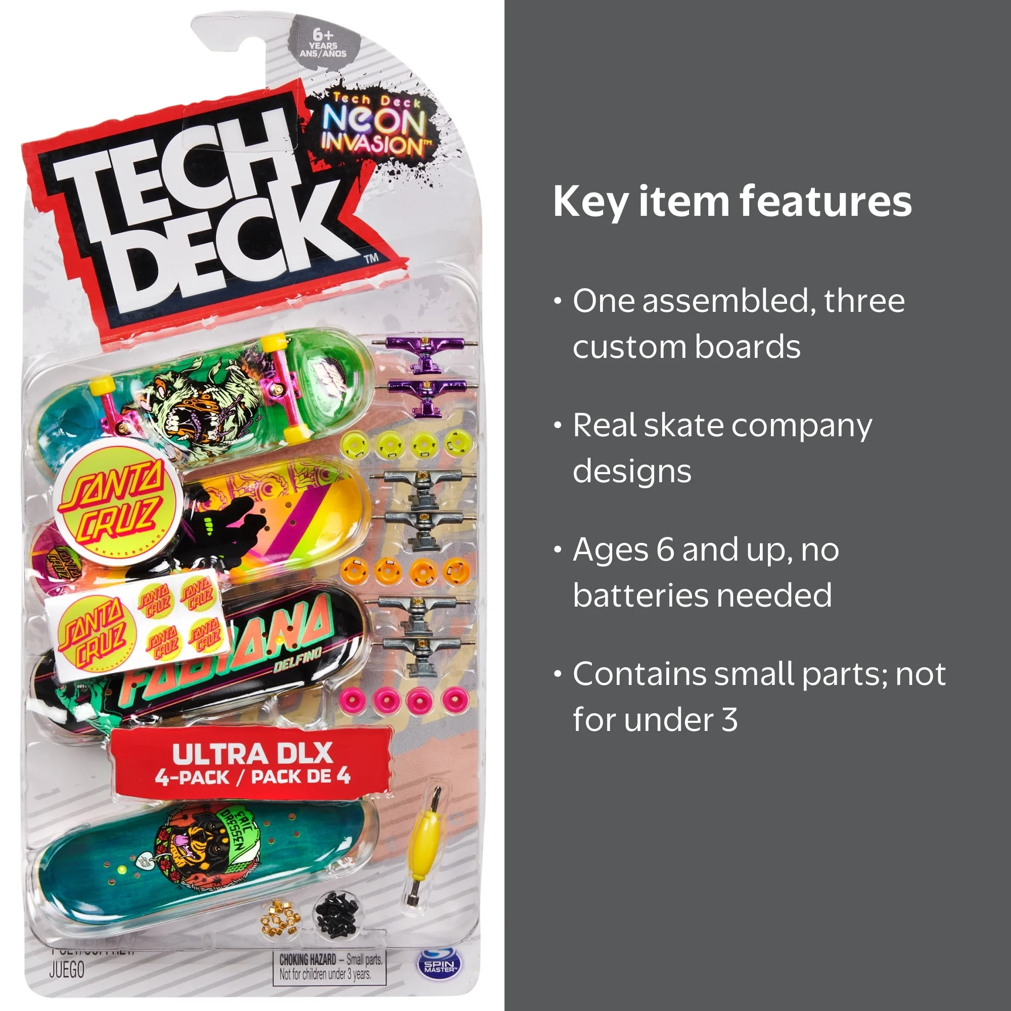 Tech Deck Fingerboard 4-Pack - Walmart.com