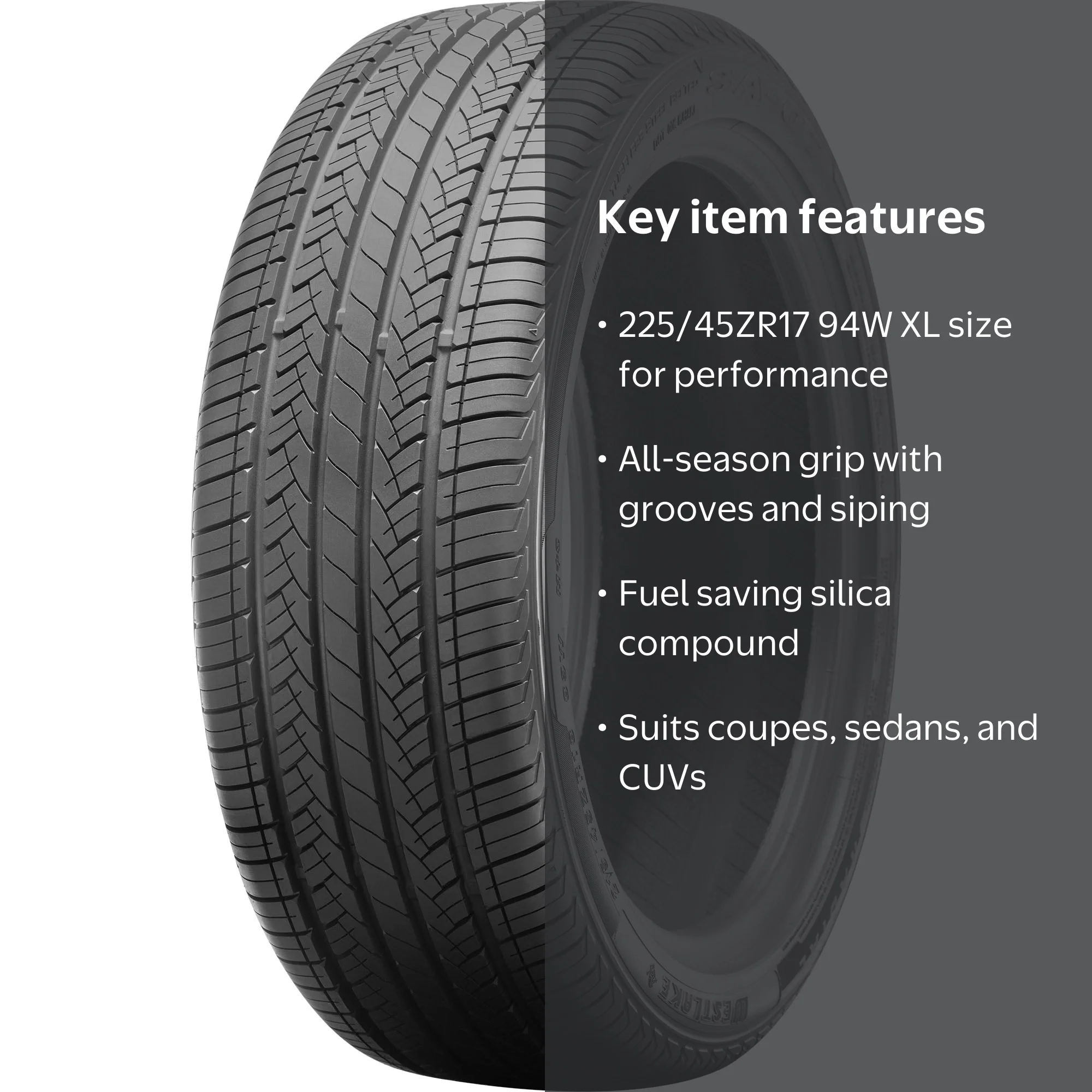 Free Shipping! Westlake SA07 Sport All-Season Tire, 225/45ZR17 94W