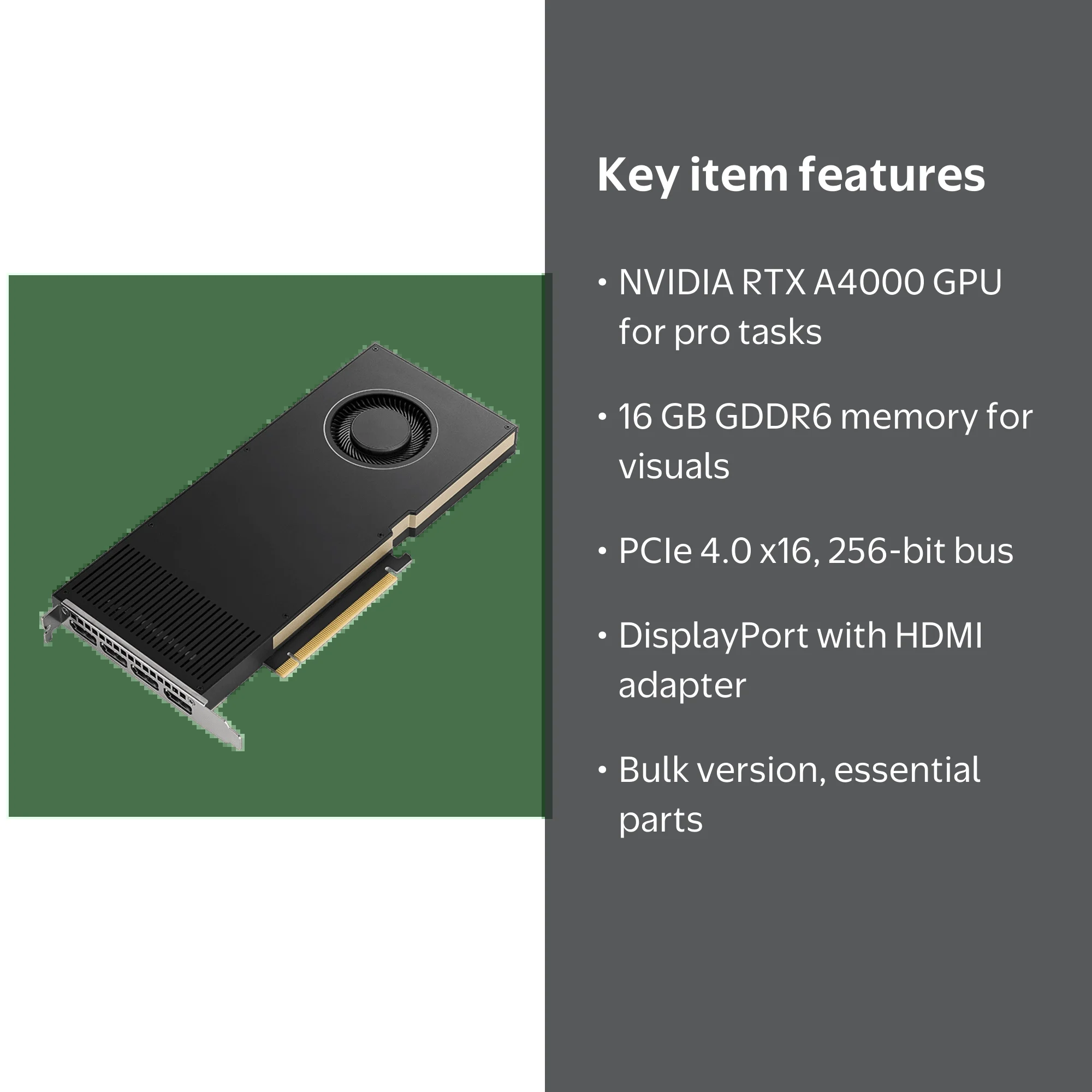 NVIDIA RTX A4000 GDDR6 16GB | Card - PNY グラフィックボード com