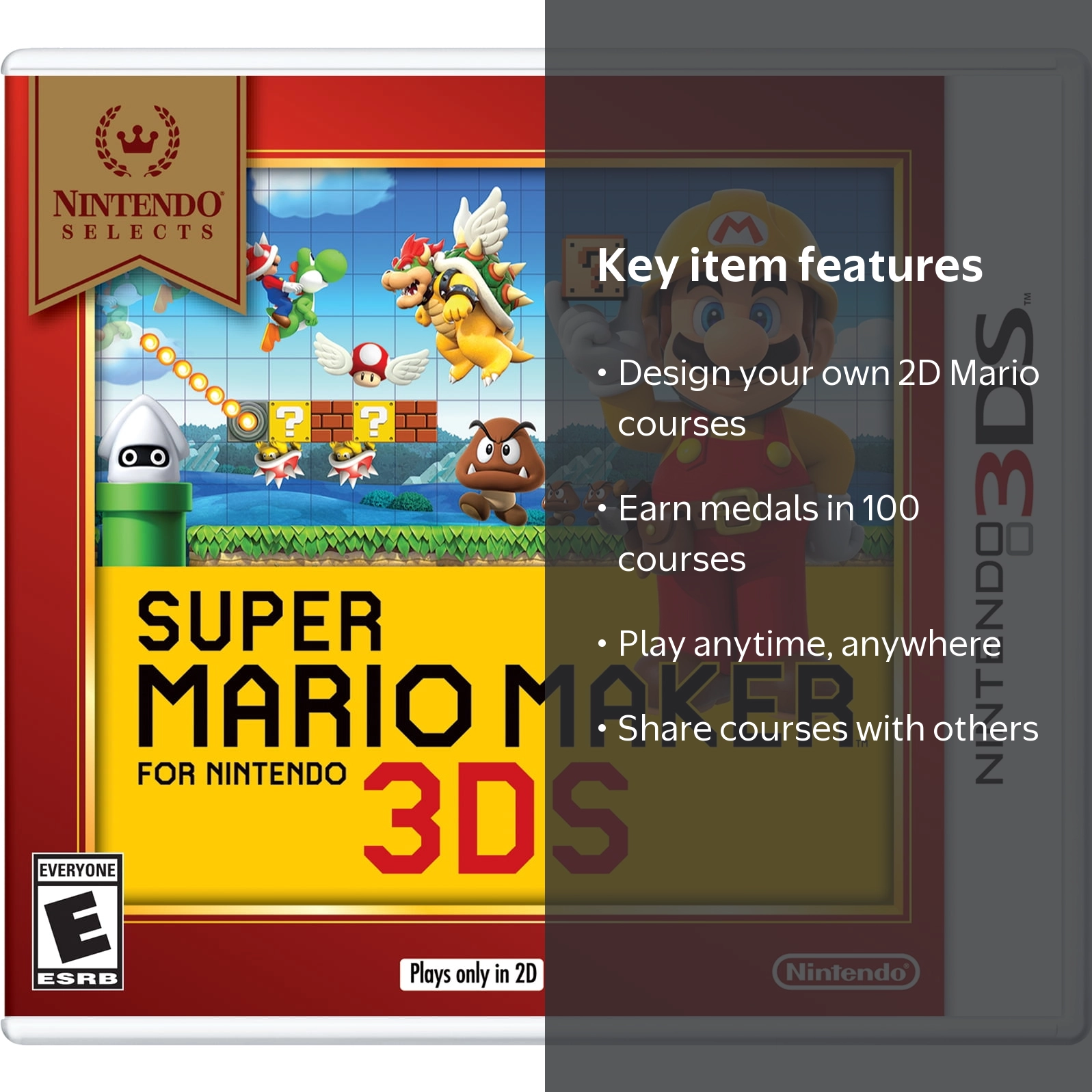 Nintendo Selects, Super Mario Maker Nintendo 3DS Game, Build and