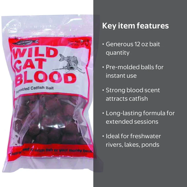 Catfish Charlie Wild Cat Blood Dough Balls 12 oz. – for Catfish