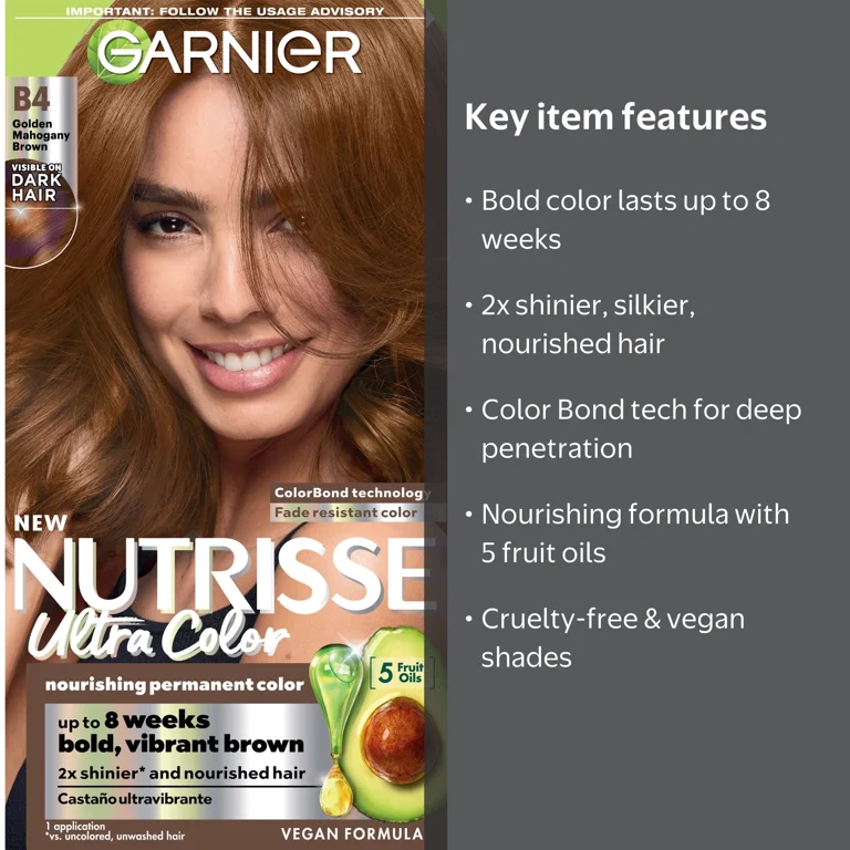Garnier Nutrisse Nourishing Hair Color Creme B4 Caramel Chocolate