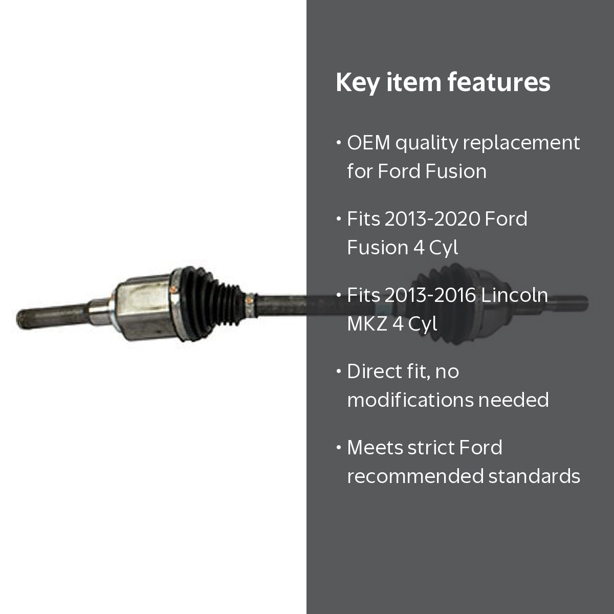 Motorcraft Drive Axle Shaft Assembly TX-766 Fits select: 2013-2020