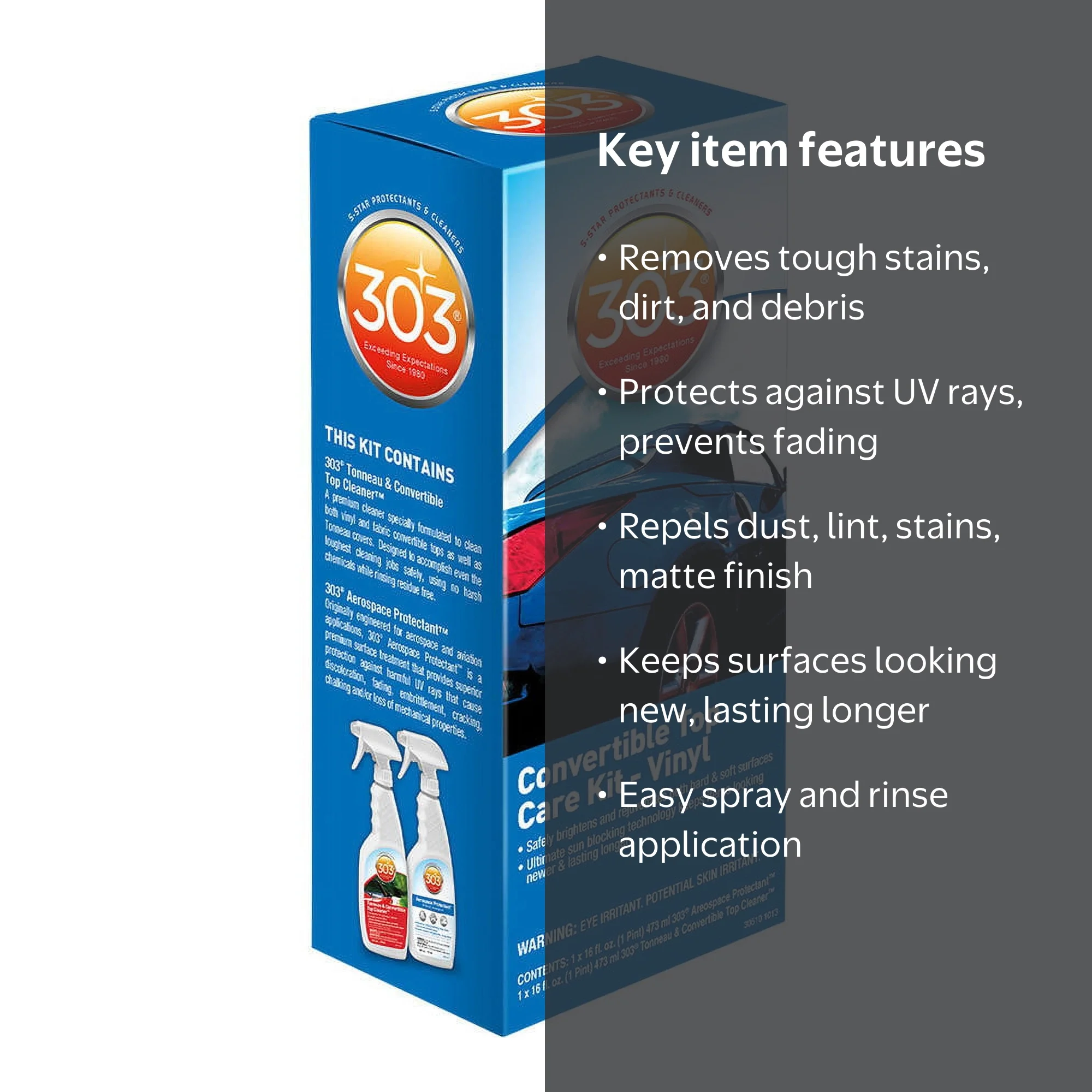 303 Convertible Vinyl Top Cleaning and Care Kit - Cleans And