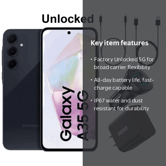 Samsung Galaxy A35 5G 128GB UNLOCKED Android Smartphone (Awesome