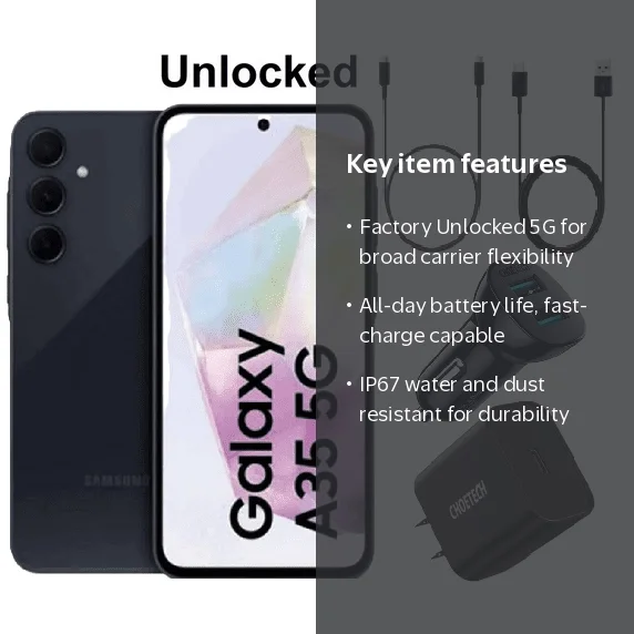 Samsung Galaxy A35 5G 128GB UNLOCKED Android Smartphone (Awesome