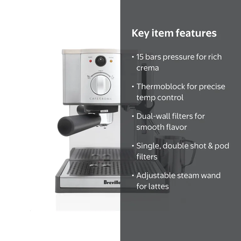 Breville, Espresso Machine, ESP8XL, Stainless Steel - Walmart.com