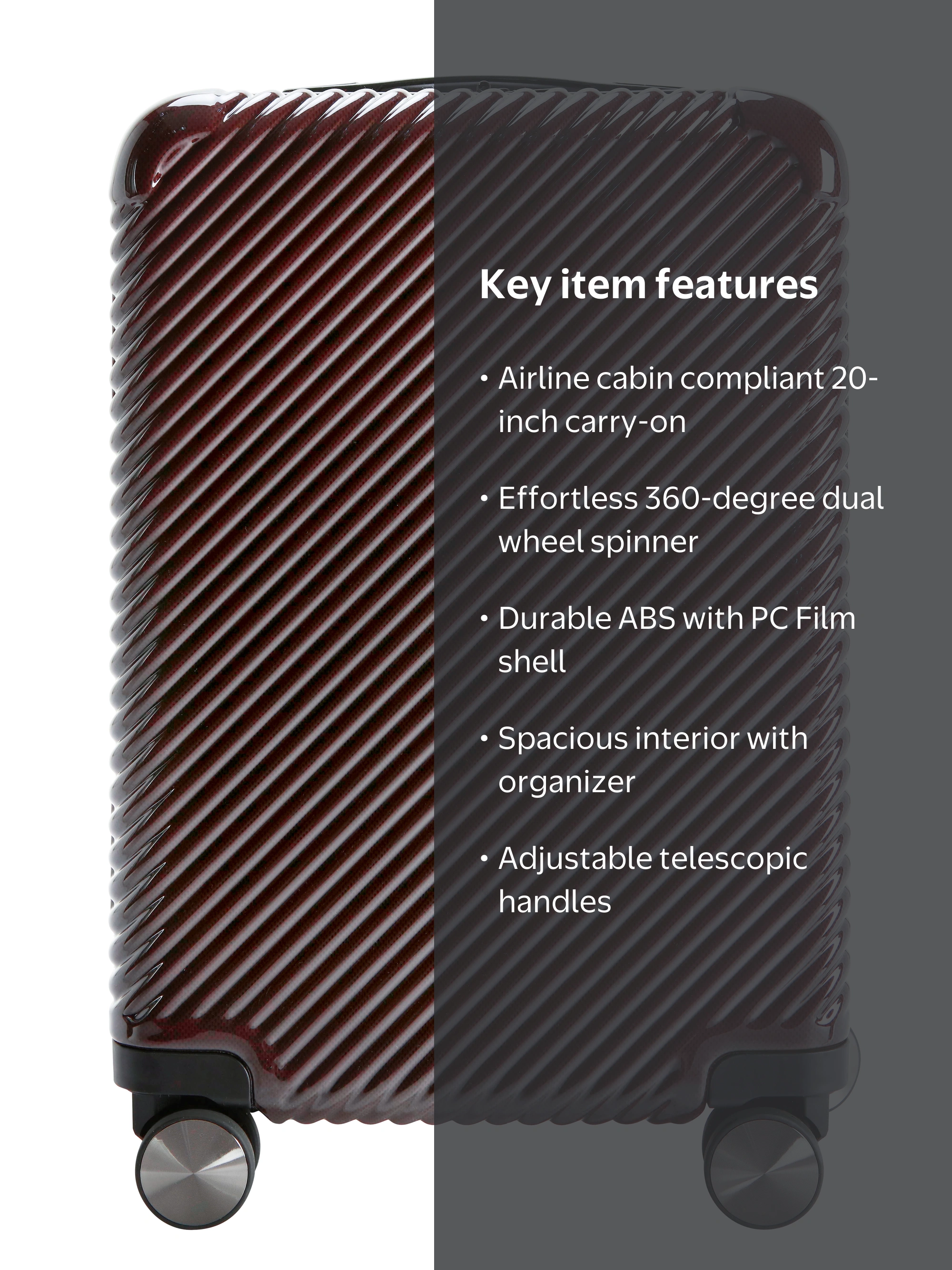 Ecotech Veer 20-inch Hardside Travel ABS Carry-on Luggage