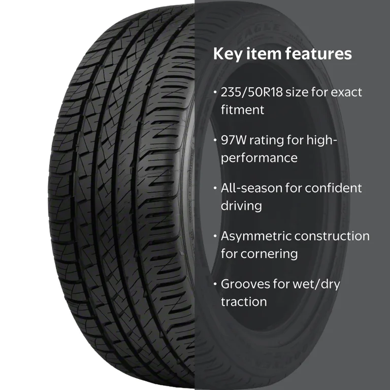 GOOD YEAR EAGLE 235/50R18 2024年製 深山4本セット Goodyear, Passenger Tire, 235/50R18 97W, All Season Performance