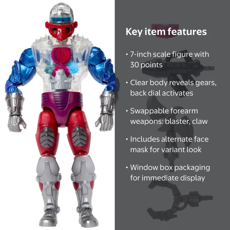 Masters of the Universe, Action Figure, Roboto, 30 Articulations