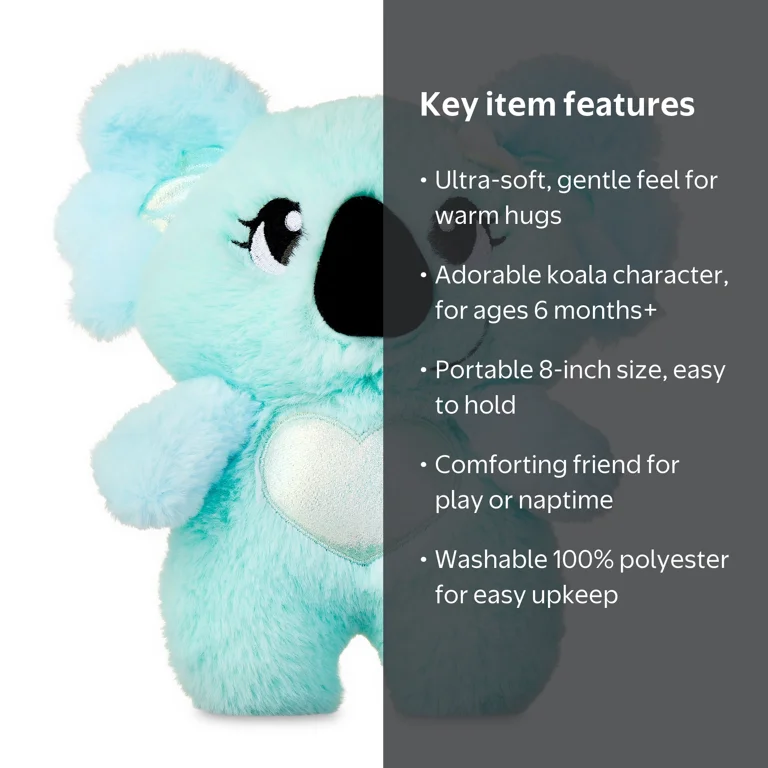 Spark Create Imagine Blue Koala Plush Toy, 8in, Super-Soft