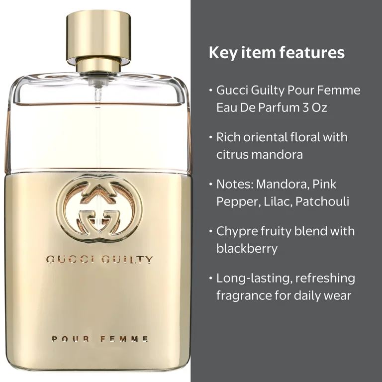 Gucci Guilty Pour Femme Eau De Parfum Spray 3 oz for Women