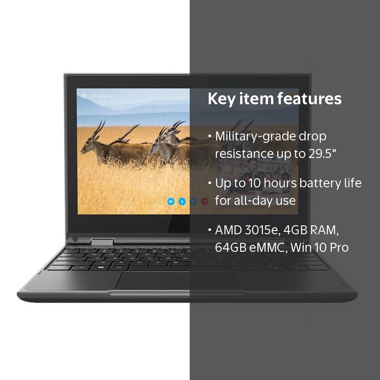 Lenovo 300e (2nd Gen) 82GK - Flip design - AMD 3000 Series - 3015e