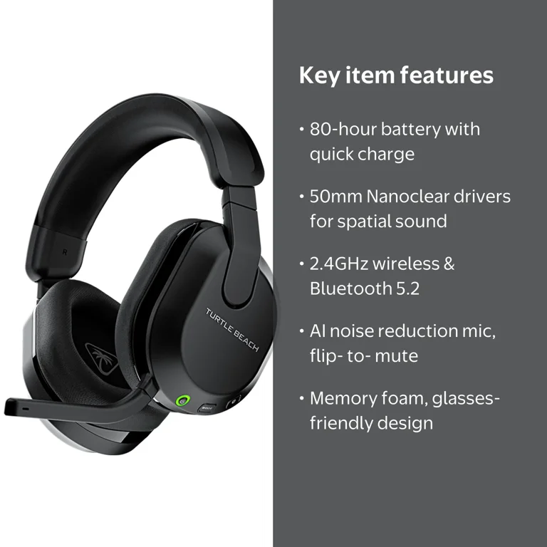 Turtle Beach, Wireless Gaming Headset, Stealth 600 (Gen 3), Black
