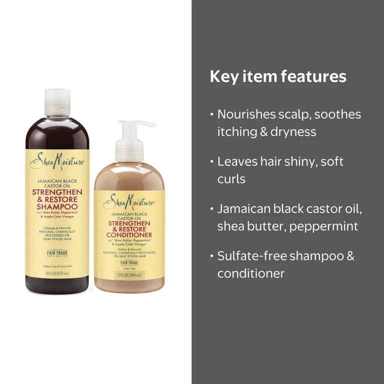 Free Shipping! SheaMoisture Jamaican Black Castor Oil Clarifying
