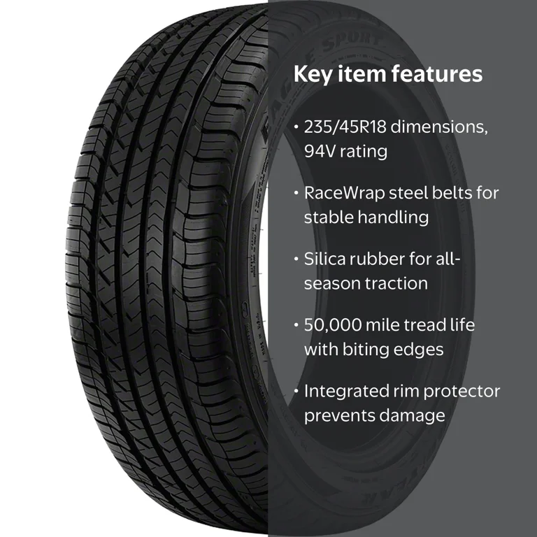 Goodyear, Eagle Sport All-Season, 235/45R18, 94V Passenger Tire