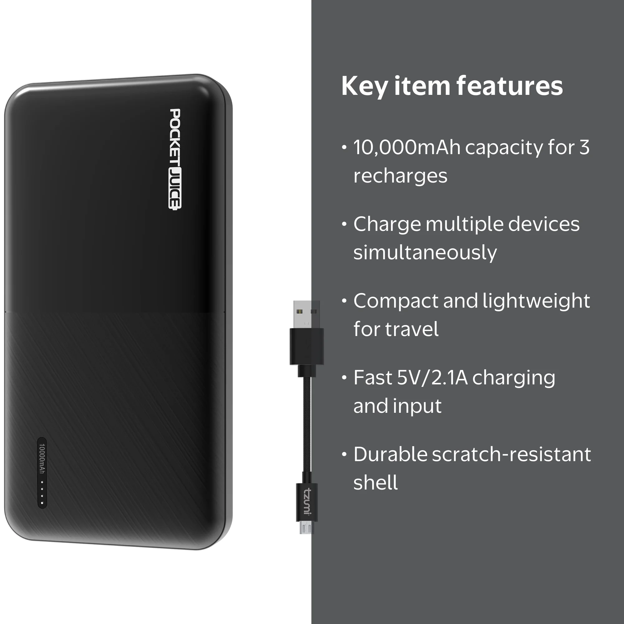 ポータブルバッテリーSlim10000/ブラック k2-_0a3f8c06-6393-4f24-97c1-