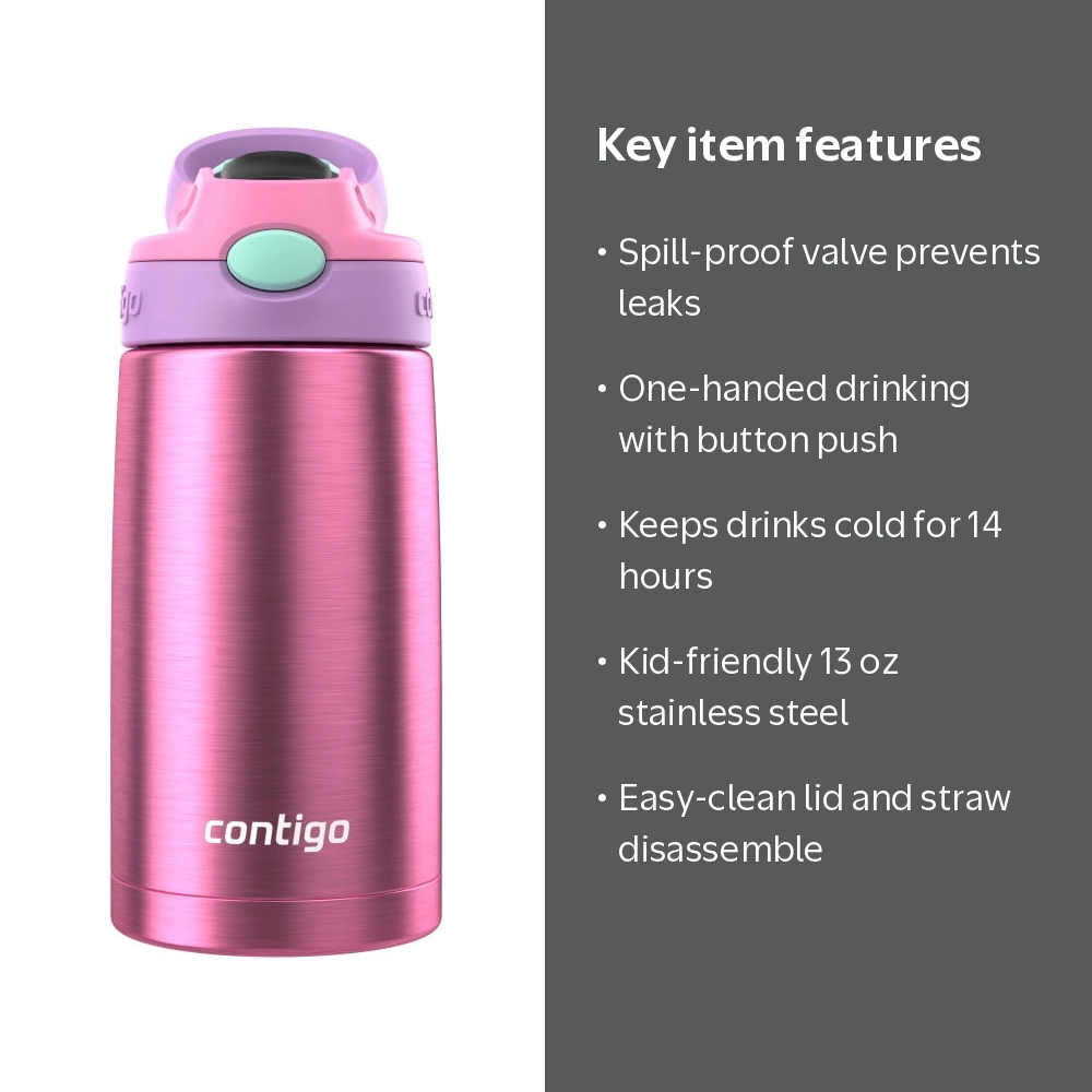 Contigo Kid's 13 oz. AutoSpout Straw Water Bottle - Stainless