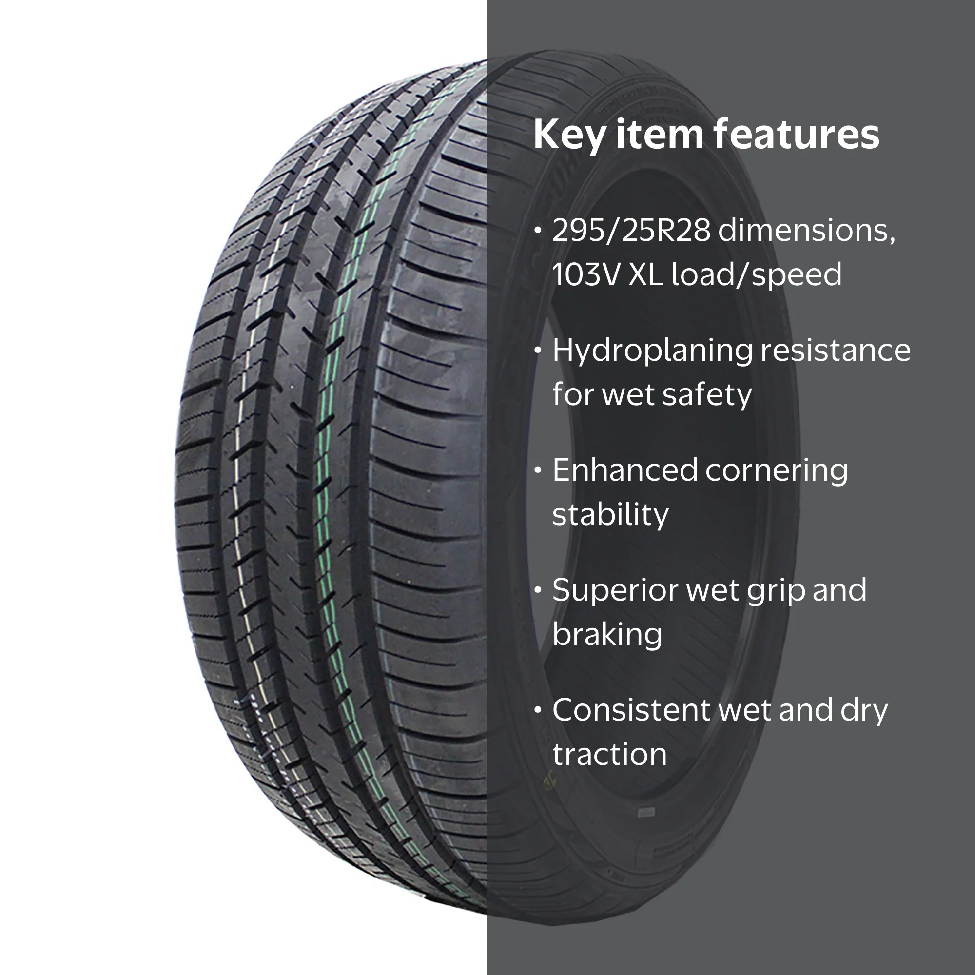 Atlas, Passenger Tire, 295/25R28 103V XL, UHP High-Performance