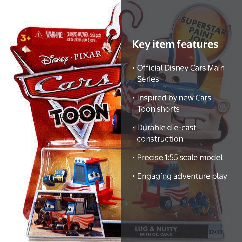 Disney Cars Main Series Lug & Nutty with Oil Cans Diecast Car