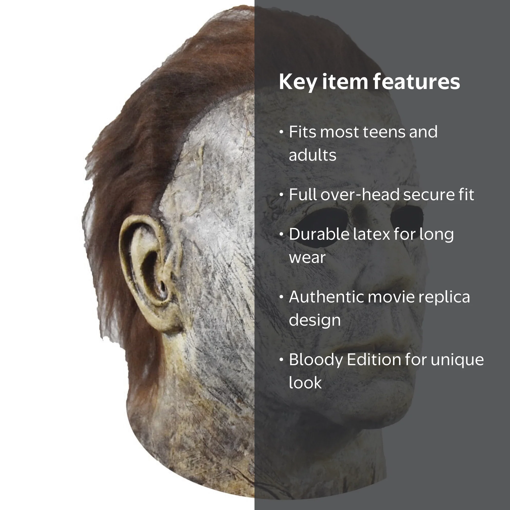 Original Halloween Michael Myers Mask H18 Final for Adults by