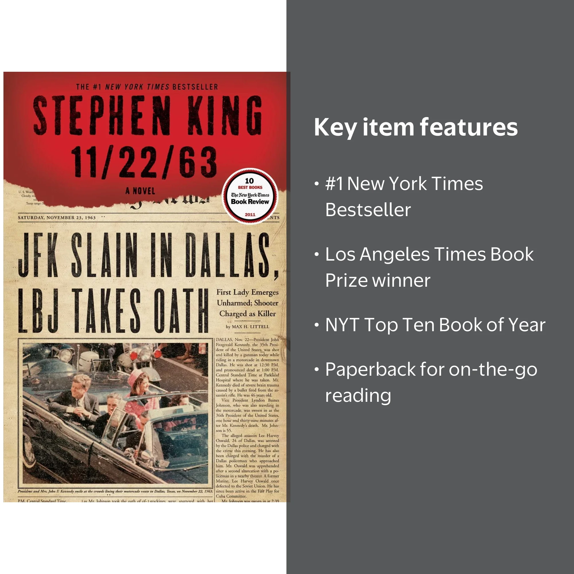 11/22/63: A Novel (Paperback) - Walmart.com