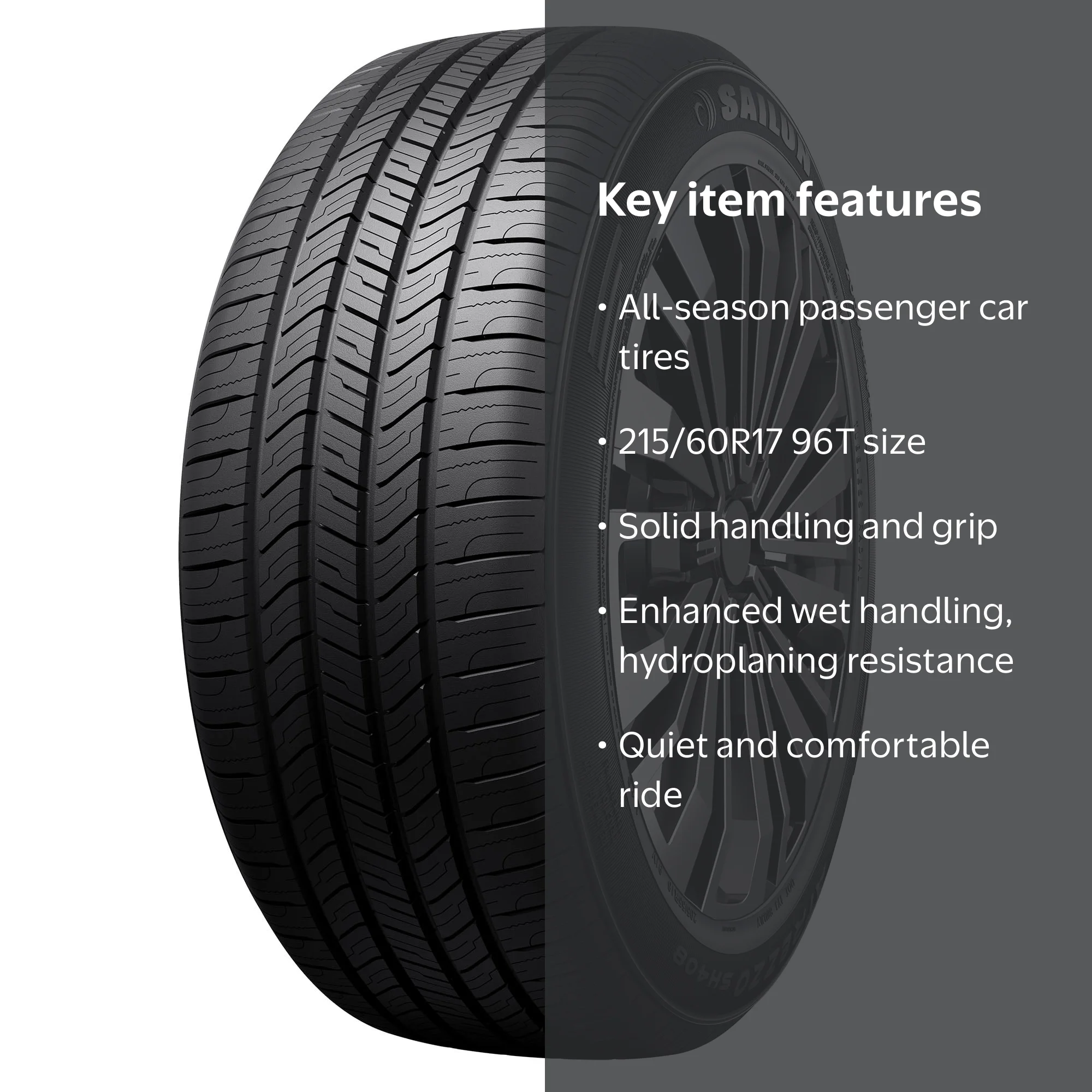 Free Shipping! Sailun All Season Passenger Tire 215/60R17 96T with