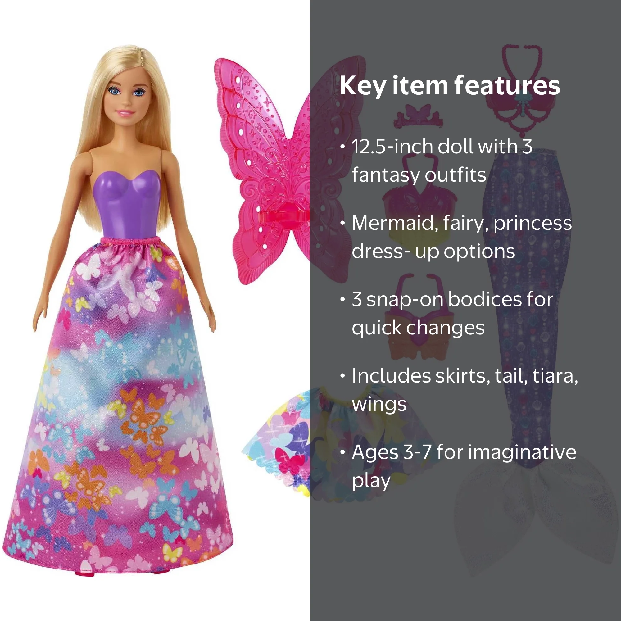 barbie princess fantasy dress up doll Barbie Princess Fantasy Dress Up Doll : Amazon.in: Toys & Games