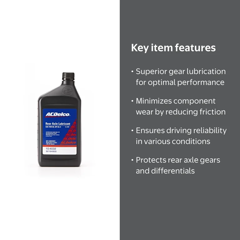 ACDelco, Rear Axle Gear Lubricant, 33.8 fl oz, SAE 75W-85
