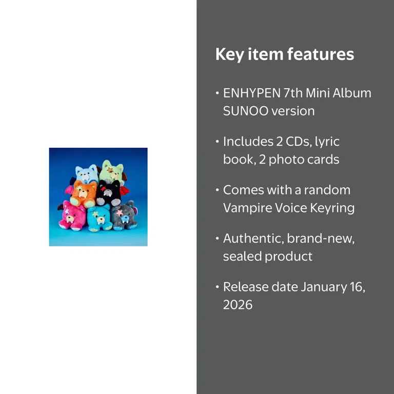 ENHYPEN - [THE SIN : VANISH] 7th Mini Album VOICE KEYRING SUNOO