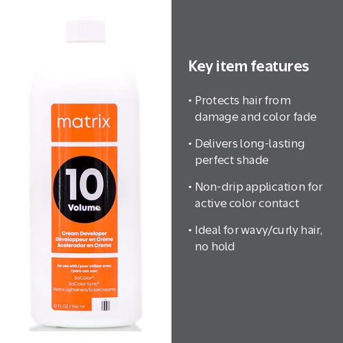 Matrix Cream Developer, 10 Volume, 32 oz, Hydrogen Peroxide