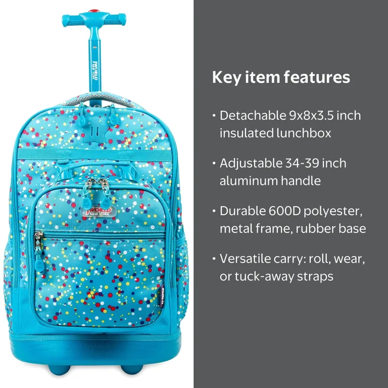 cute jansport rolling backpacks Driver 15" Laptop Backpack - Wheeled Book Bag on backpack for kids age 3 Duo Rolling Backpack With Detachable